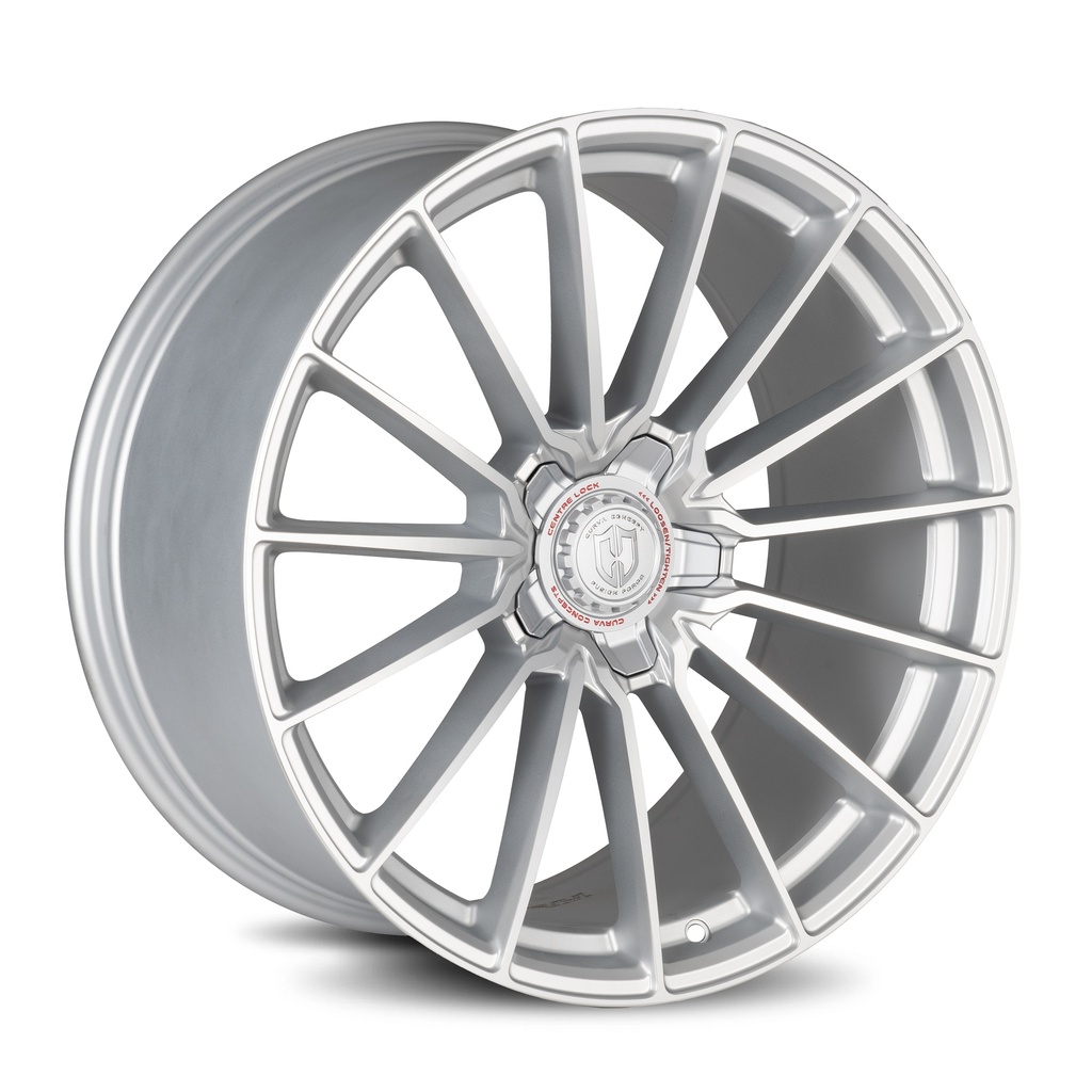 CFF75 19x8.5 5x112 30 66.56 Silver Machined Face Satin Lacquer