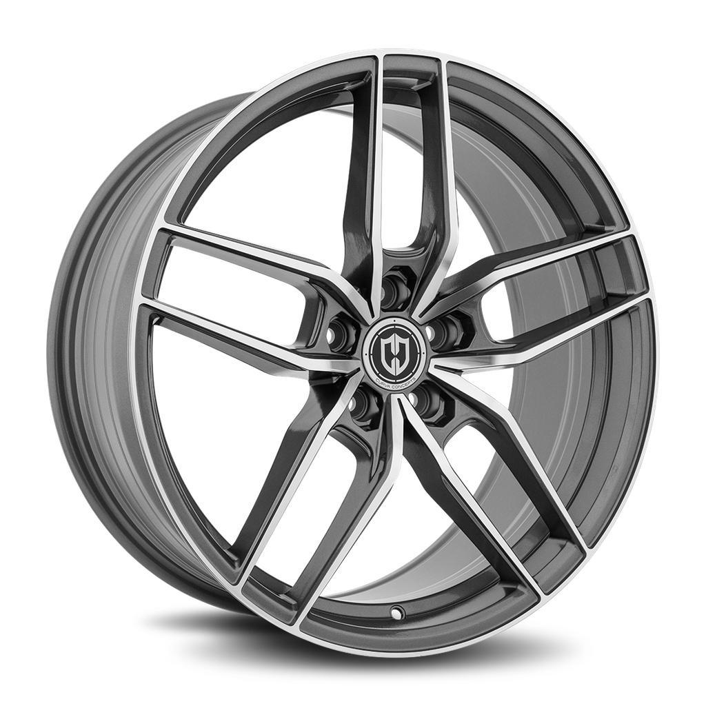 CFF25 20x10 5x114.3 40 73.1 Gun Metal Machine Face