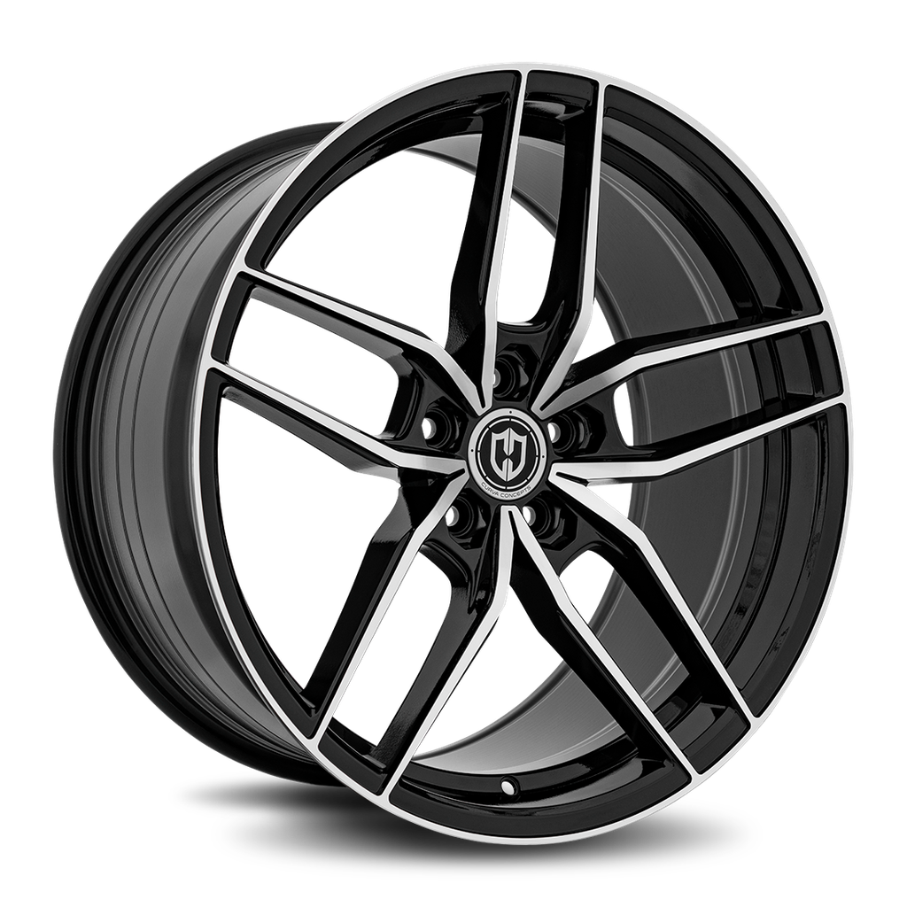 CFF25 20x10 5x120 40 72.56 Gloss Black Machine Face