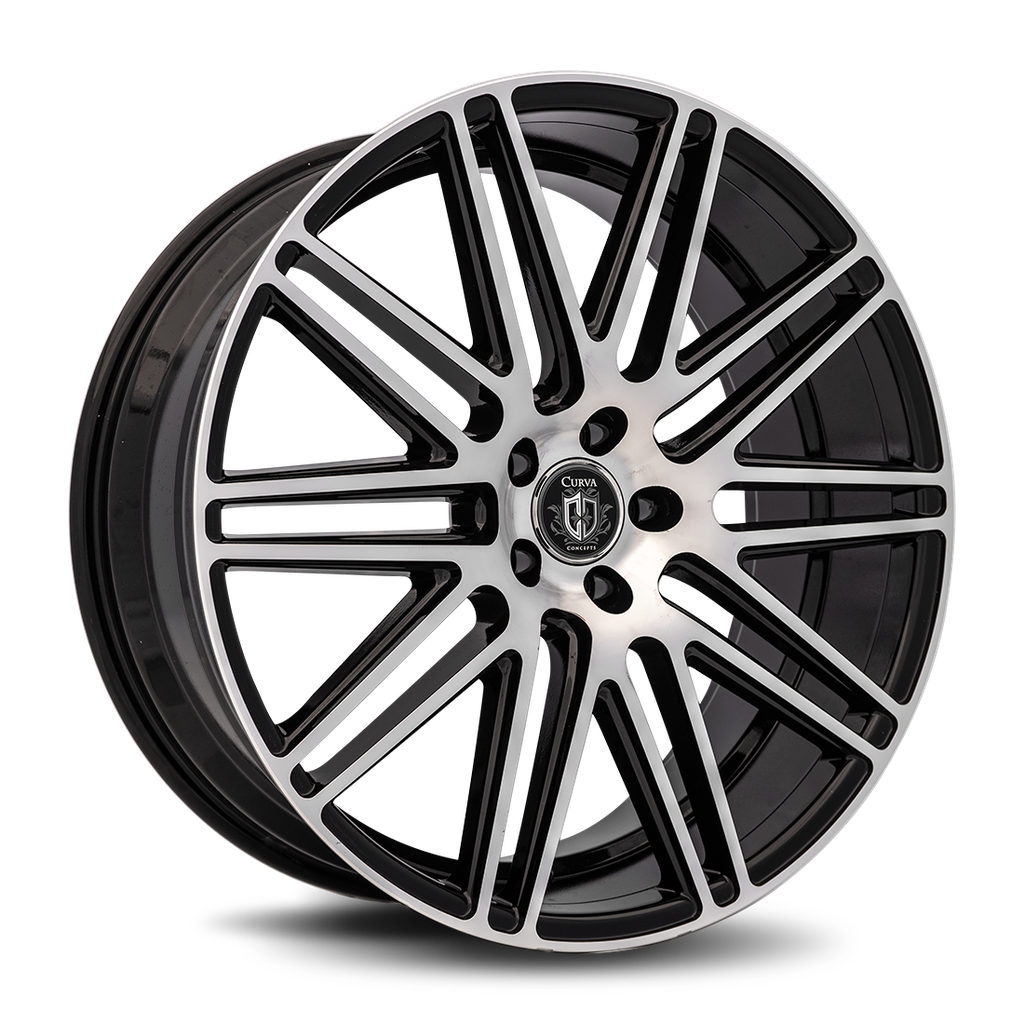 C50 22x10.5 5x114.3 40 73.1 Black Machine Face