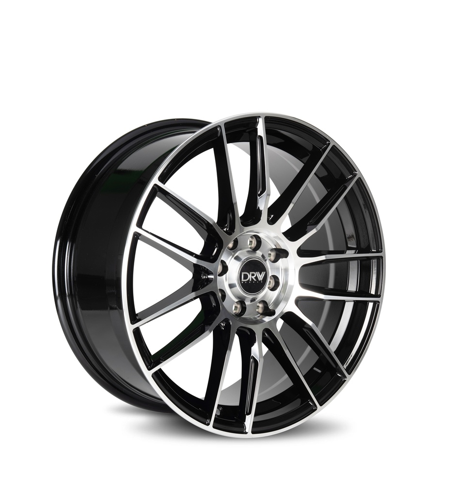 D22 17x7.5 5x100/114.3 38 73.1 Gloss Black Machine Face