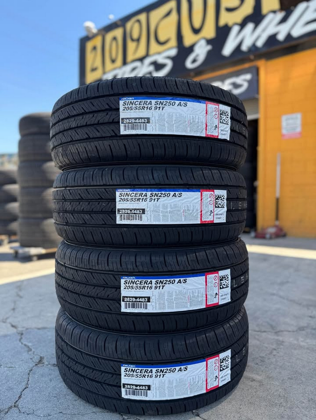 225/60R18 FALKEN SINCERA SN250 A/S 100H SL M+S 720AA**75K**+ROAD HAZARD