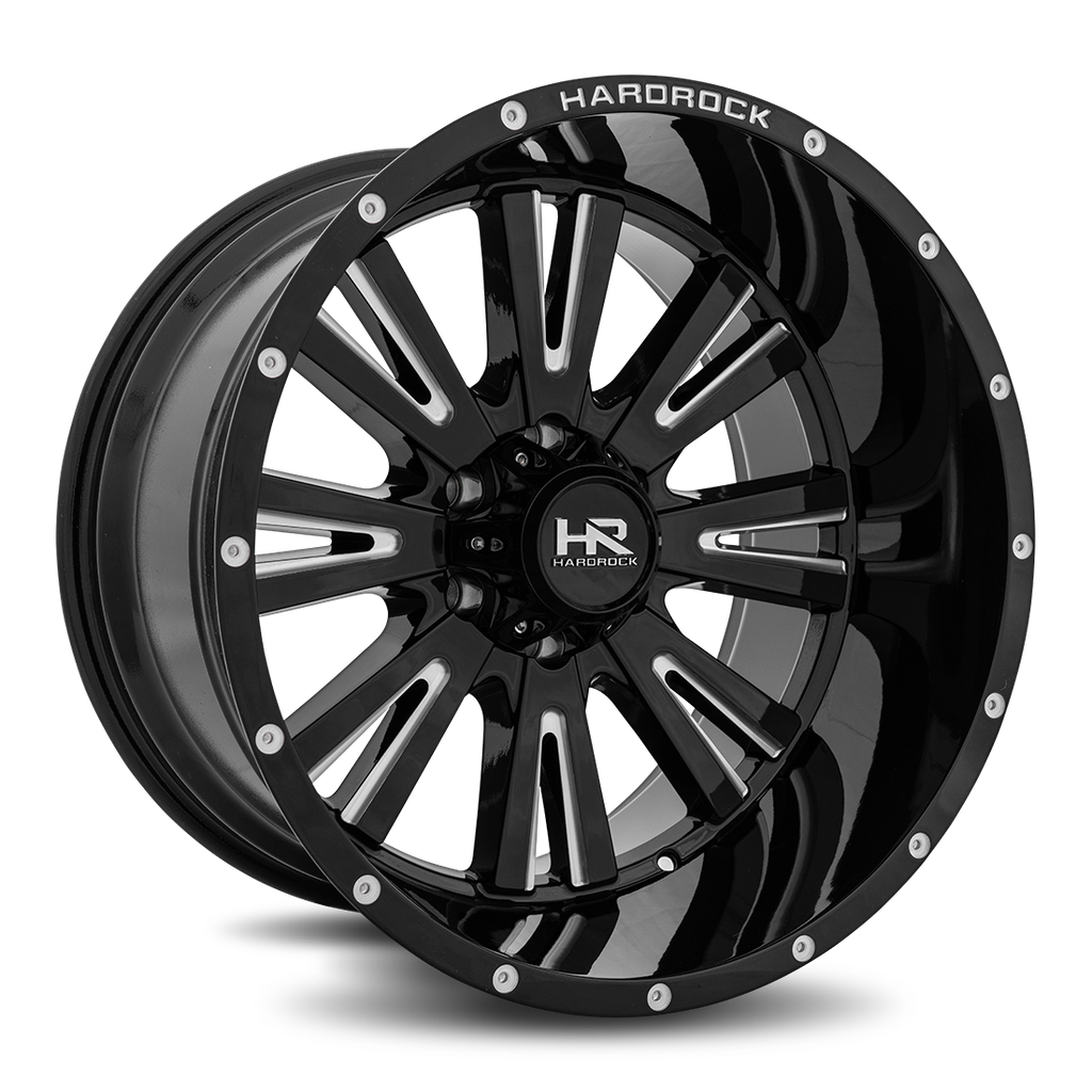 Spine XPosed 20x12 5x150 -44 110.3 Gloss Black Milled
