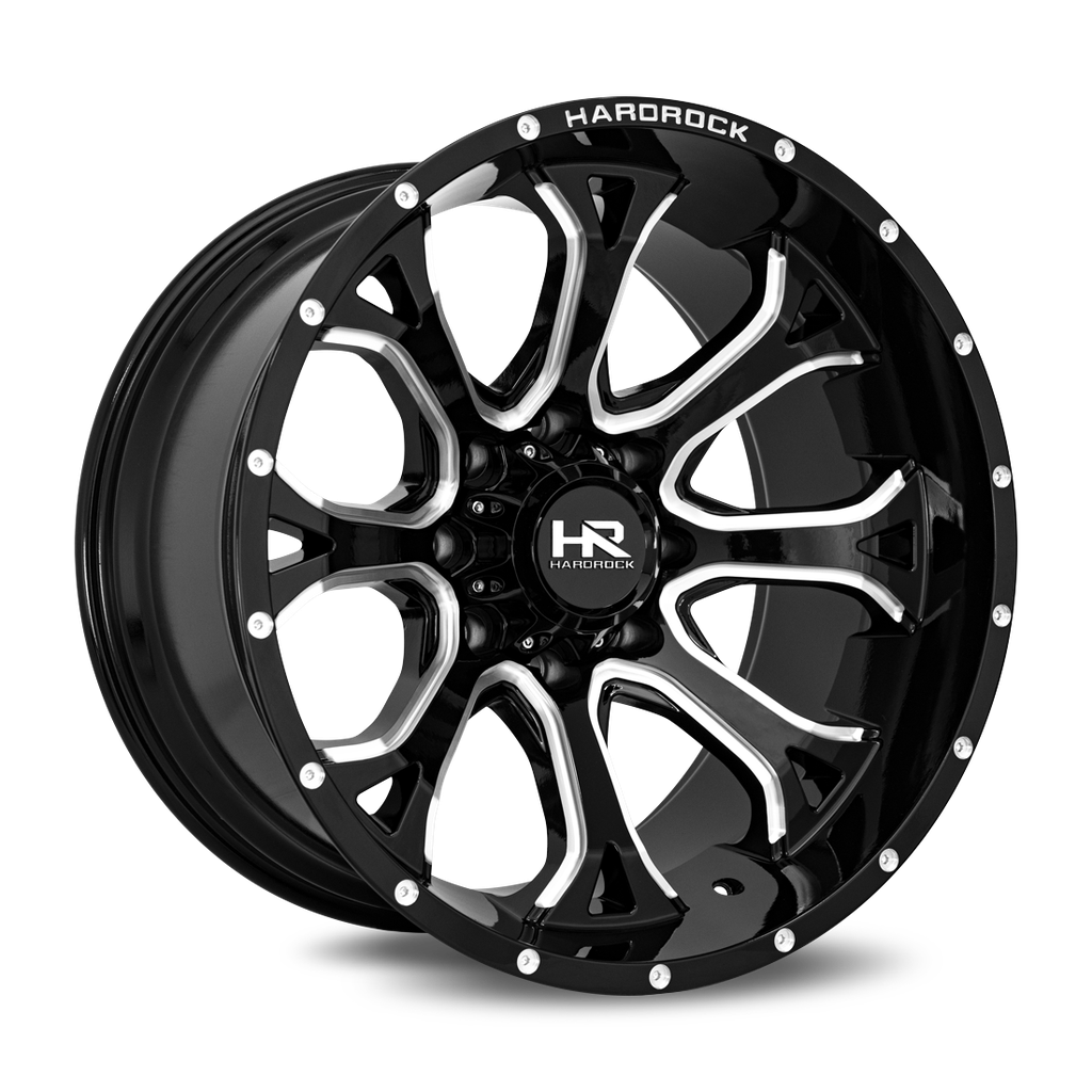 BloodShot Xposed 22x12 6x135 -51 87.1 Gloss Black Milled