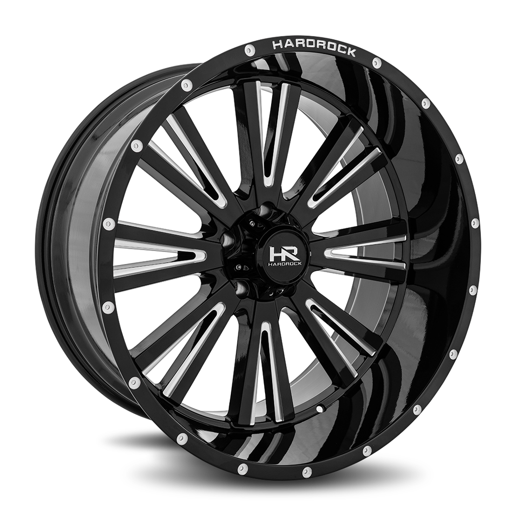 Spine XPosed 24x12 5x127 -44 78.1 Gloss Black Milled