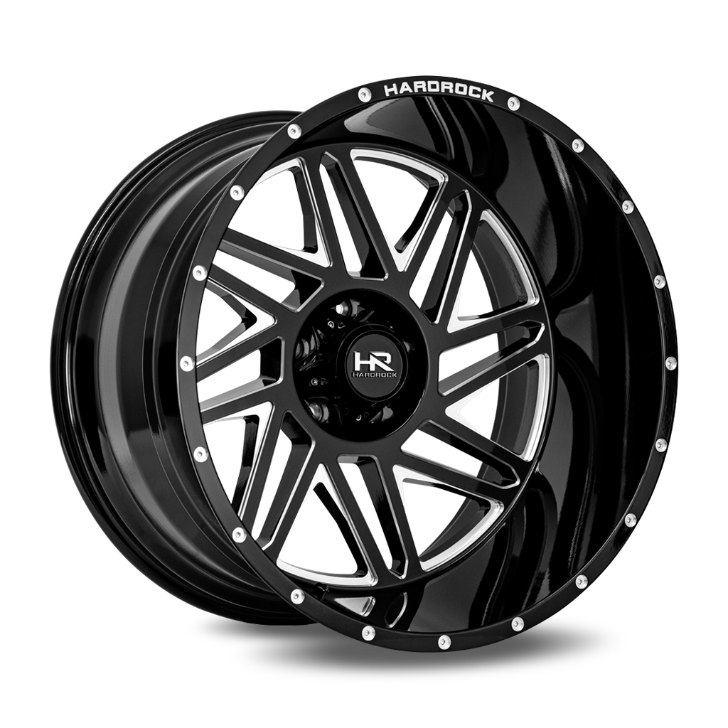 Bones XPosed 24x14 8x180 -76 124.3 Gloss Black Milled