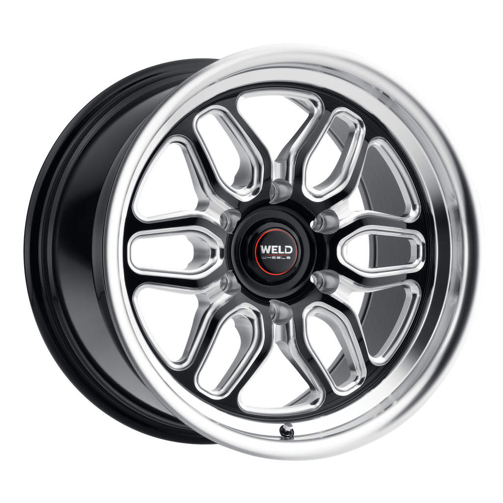 17x9.5 Laguna 6 Drag 6x127 ET35 BS6.625 Gloss BLK MIL DIA 78.1