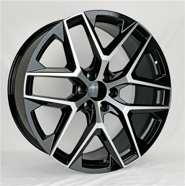 2142 REPLICA 24X10+31 6X139.7 C.B 78.10 BLACK MACHINE FACE