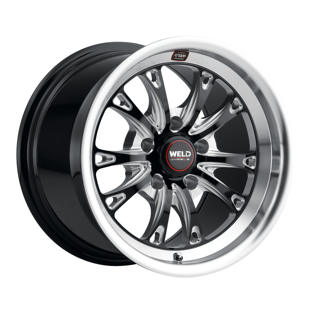 15x10 Belmont Drag 5x120.65 ET45 BS 7.27 Gloss BLK MIL DIA 78.1
