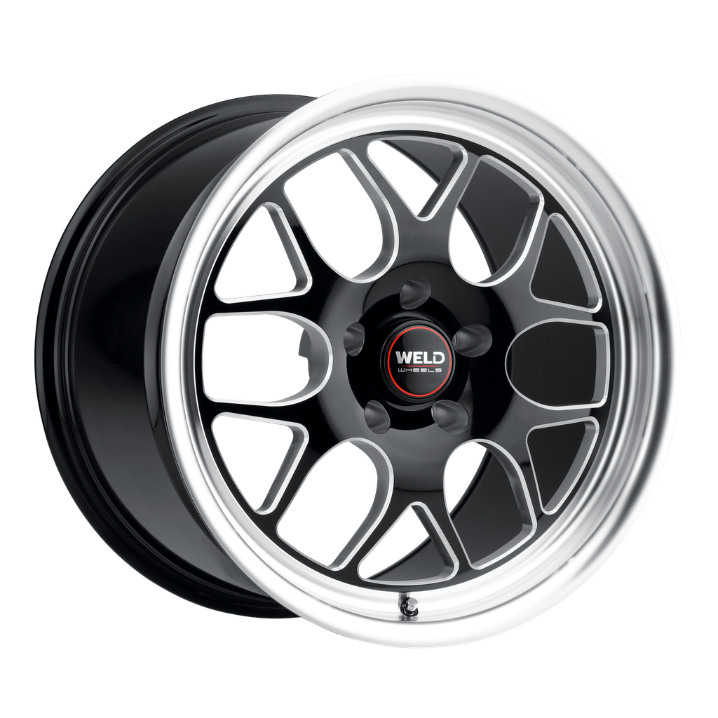 18x8 Solana Drag 5x120 ET15 BS 5.09 Gloss BLK MIL DIA 78.1
