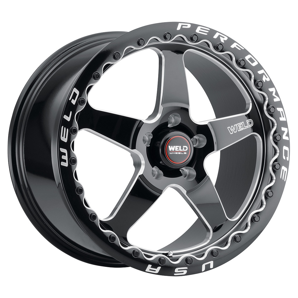 20x10.5 Ventura Bead Lock 5x127 ET38 BS7.25 Gloss BLK MIL DIA 71.5