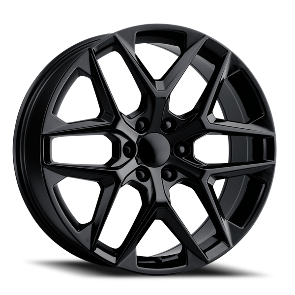 2142 REPLICA 24X10+31 6X139.7 C.B 78.10 BLACK w/ black cap