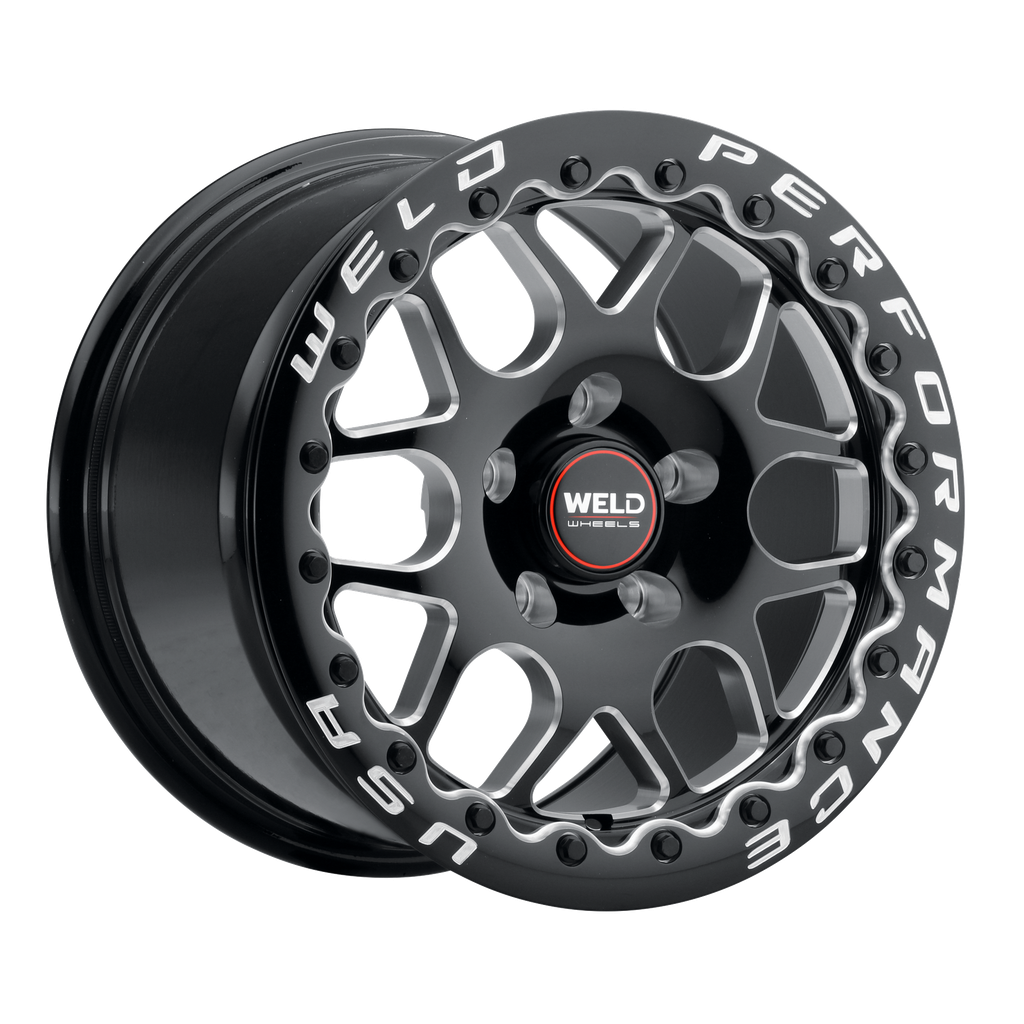15x10 Solana Beadlock 5x114.3 ET25 BS 6.48 Gloss BLK MIL DIA 78.1