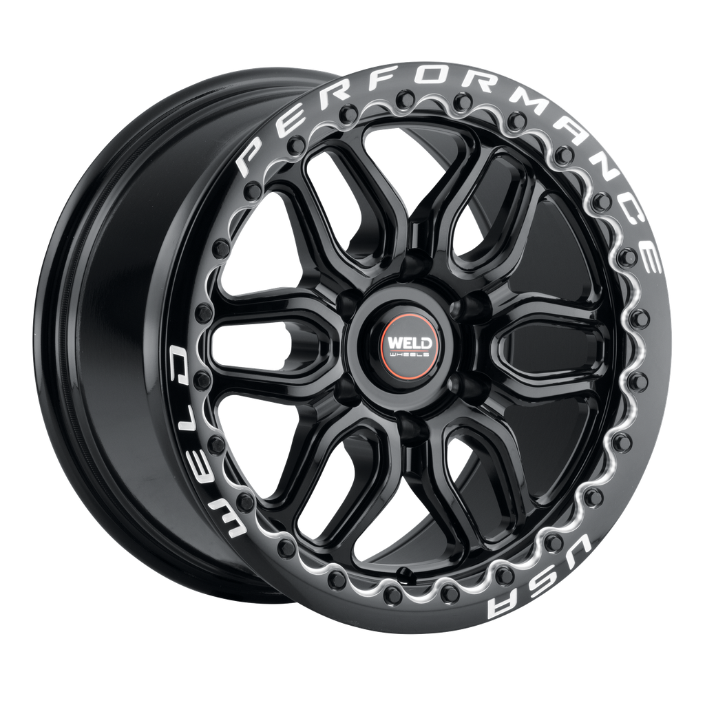 17x10 Laguna 6 Drag Beadlock 6x139.7 ET25 BS 6.48 Gloss Black 106.1