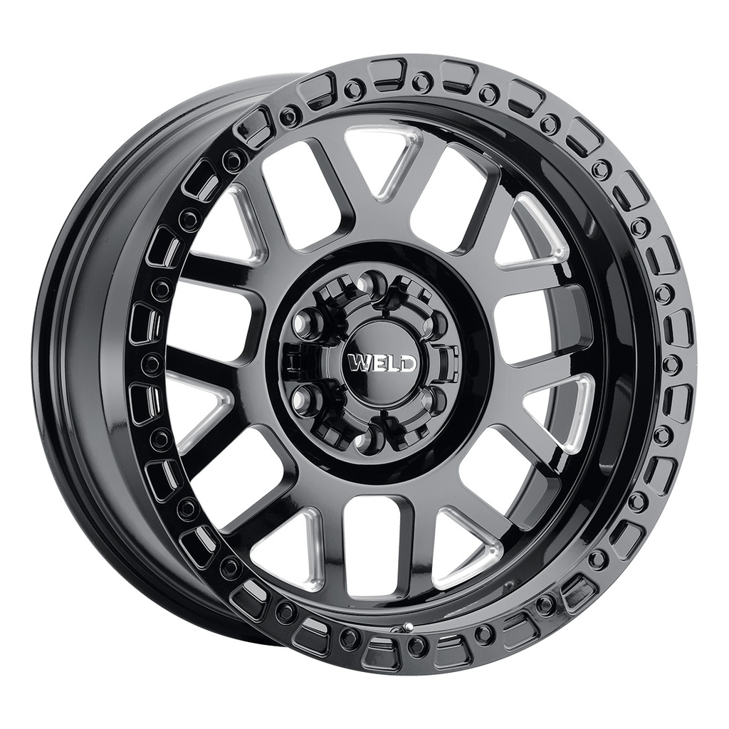 20x9 Cinch 6x135 6x139.7 ET00 BS 5.00 Gloss Black Milled / Gloss BLK Ring 106.1
