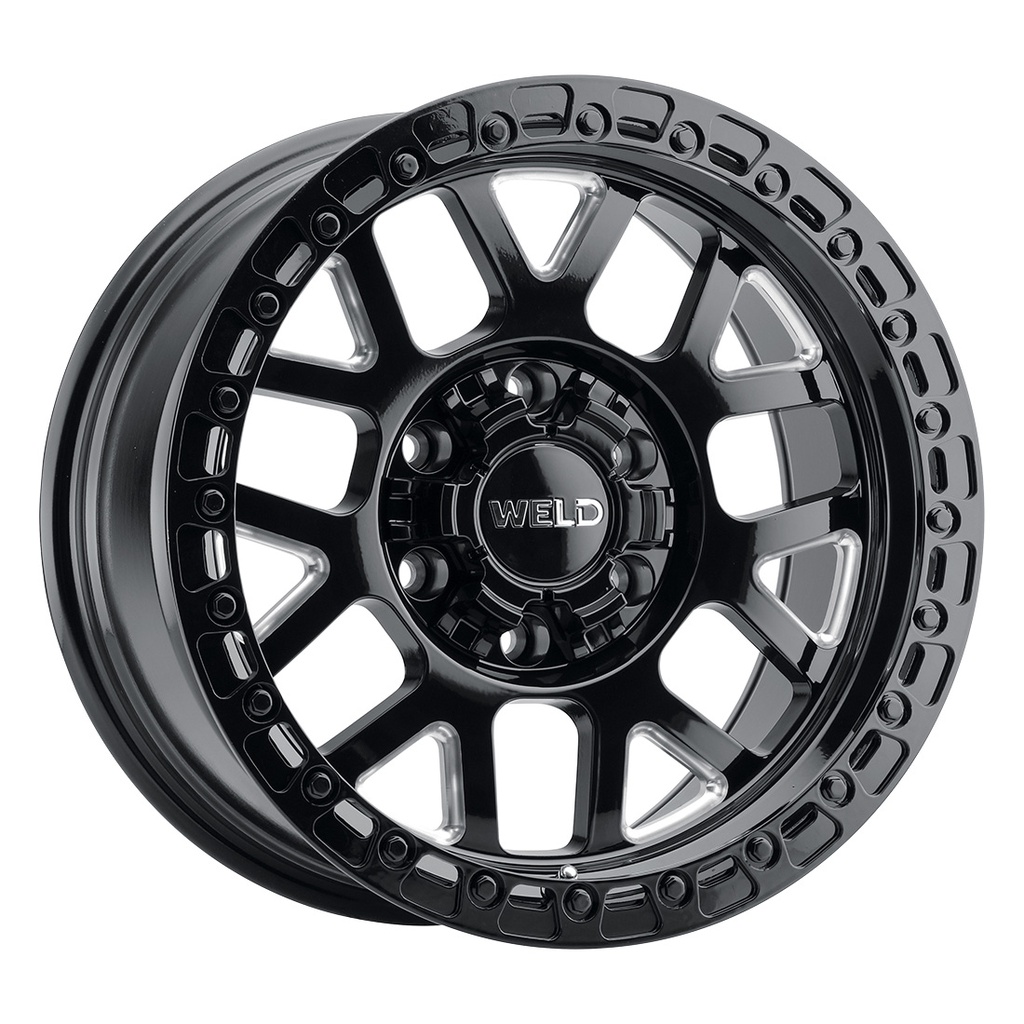 17x9.0 Cinch 6x135 6x139.7 ET-12 BS4.50 Gloss BLK MIL 106.1