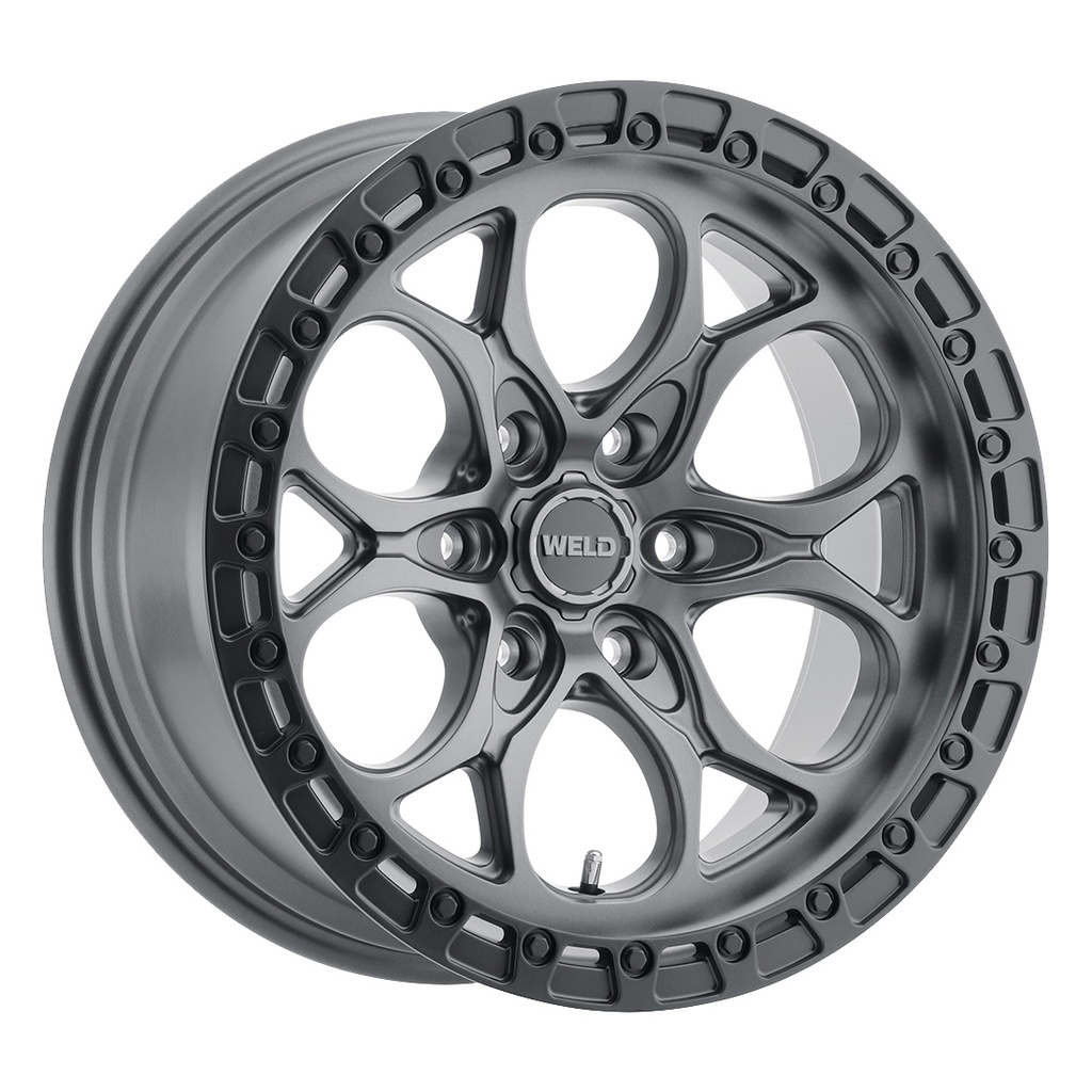 20x9 LedgeSix 6x135  ET00 BS5.00 Satin GUN / BLK Ring 87.1