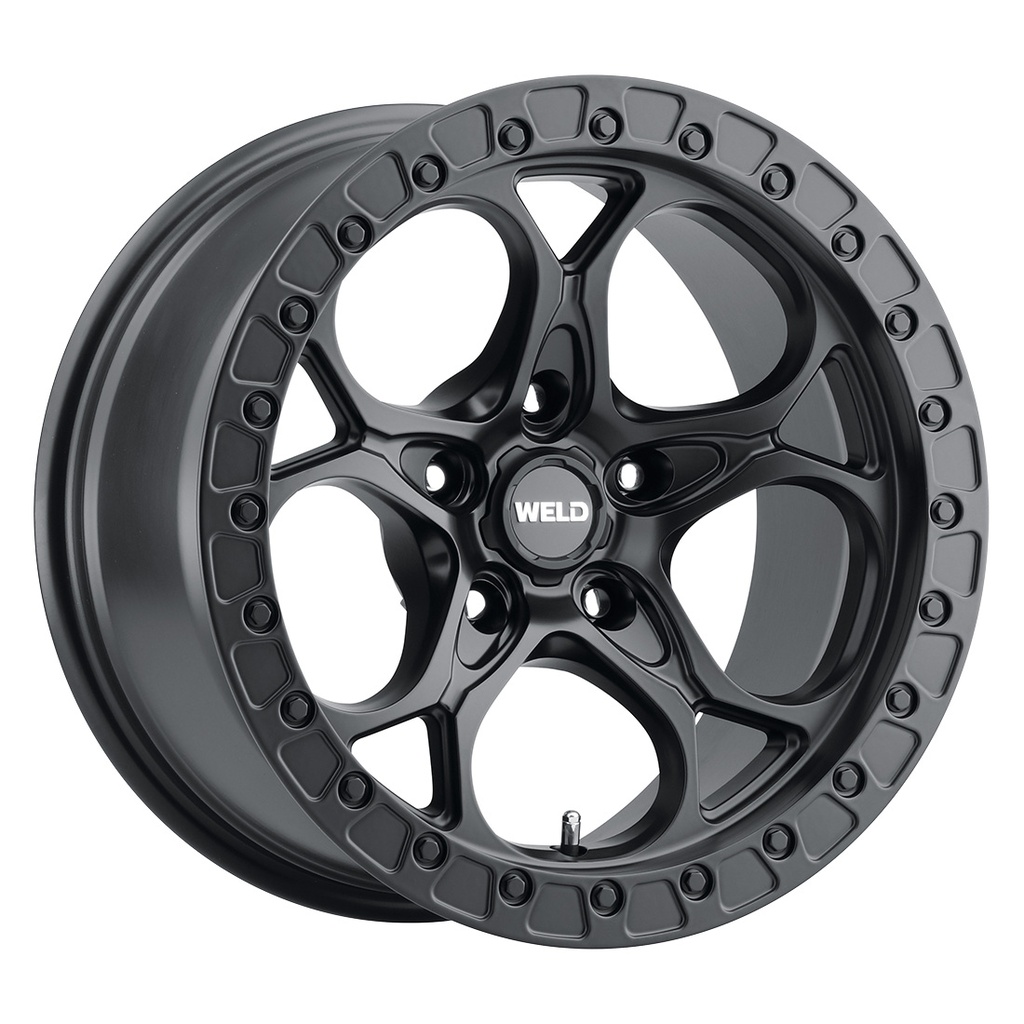 20x12 Ledge 5 5x127 ET-44 BS 4.75 Satin BLK / Satin BLK Ring 71.5