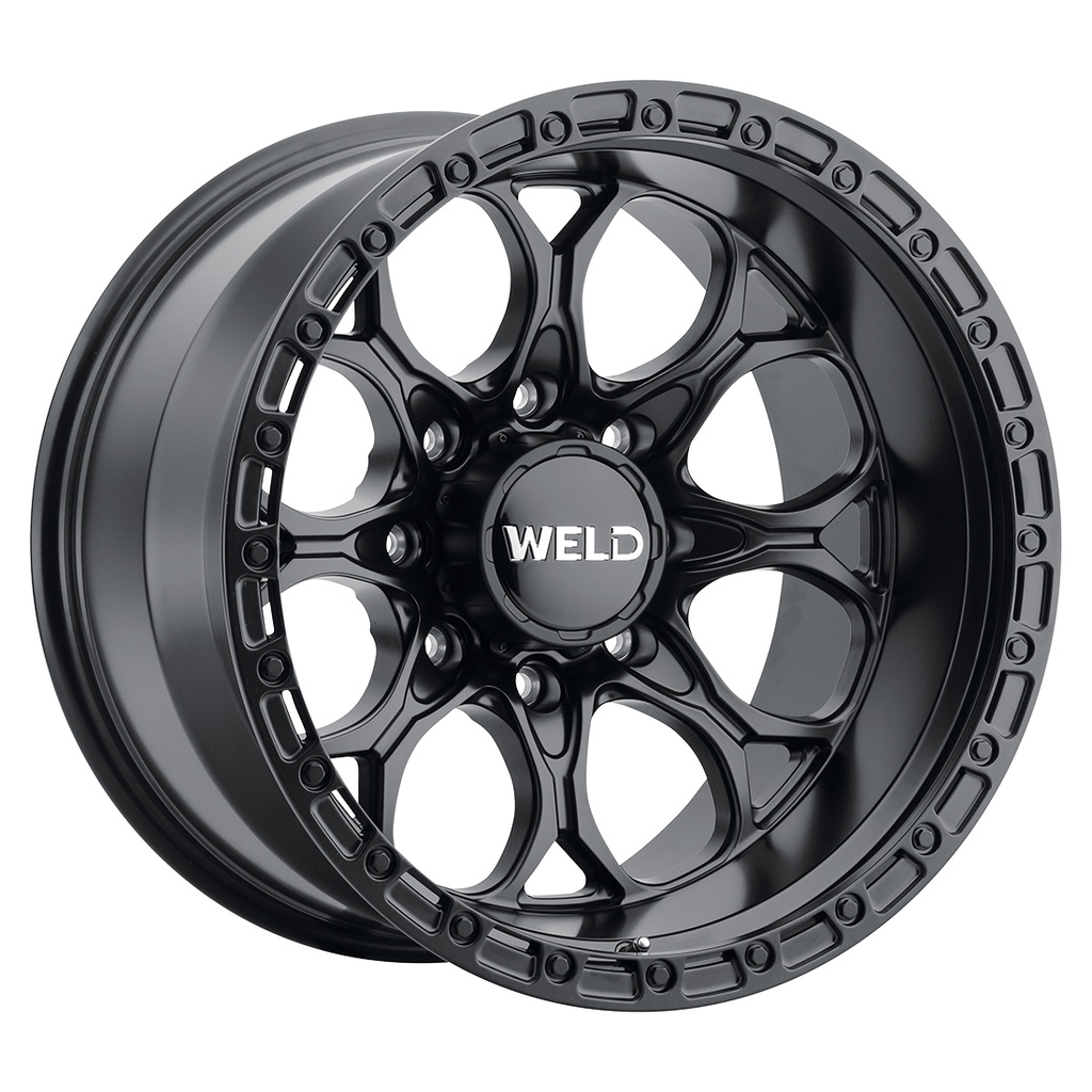 20x9 Ledge 8 8x180  ET00 BS 5.00 Satin BLK / Satin BLK Ring 124.3