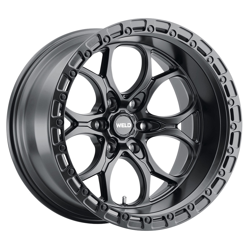20x9 LedgeSix 6x135  ET20 BS5.75 Satin BLK / BLK Ring 87.1