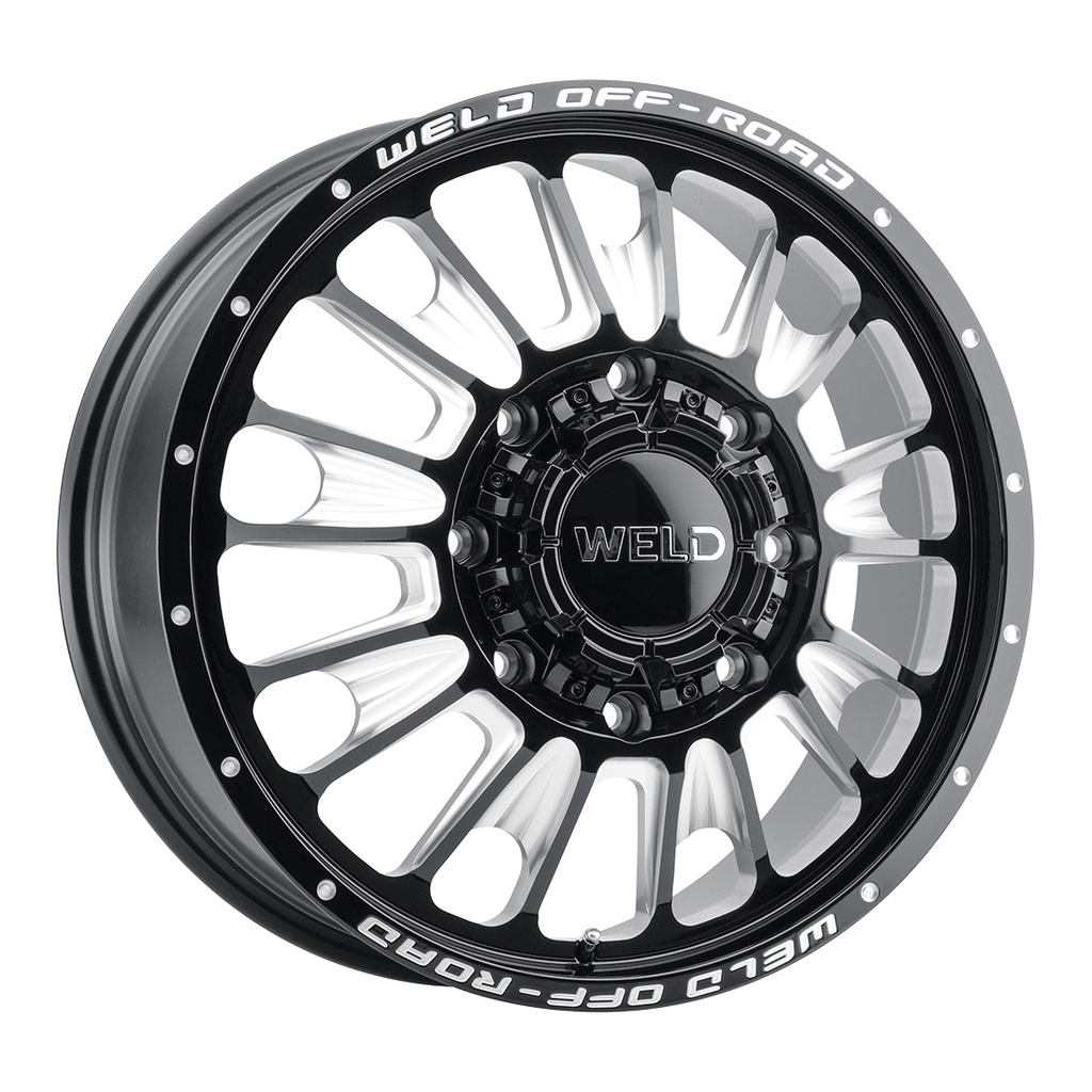 20x8.25 Scorch Front 8x165.1  ET108 BS8.90 Gloss BLK MIL 121.6
