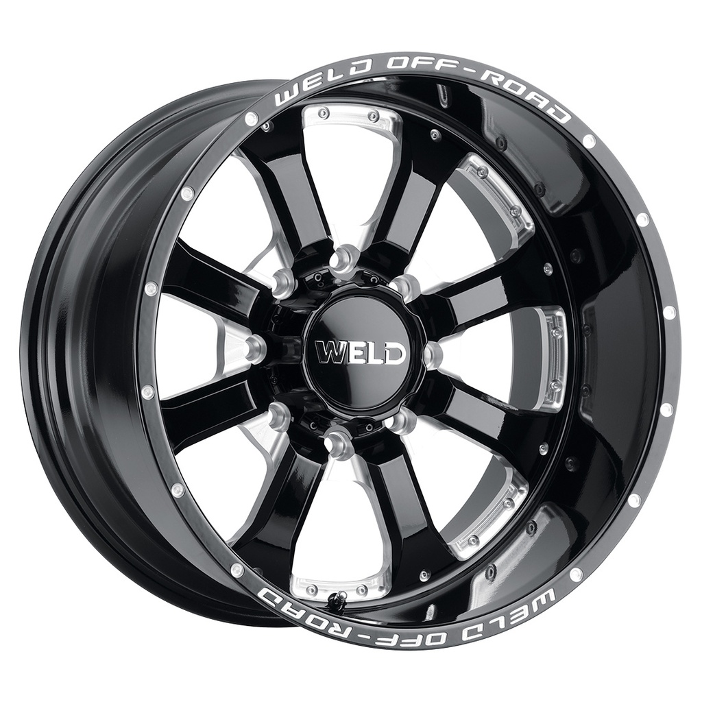 20x9 Granada Eight 8x165.1  ET00 BS5.00 Gloss BLK MIL 125.1