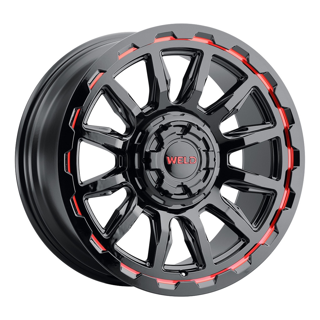 20x9 Gauntlet 6x135 6x139.7 00 5.00 Gloss BLK MIL RED 106.1