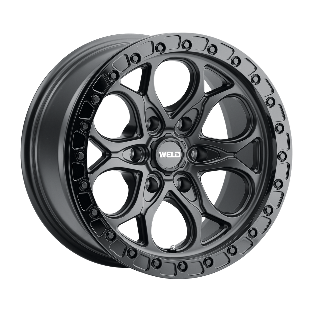17x9 Ledge Bead Lock 6x139.7 ET0 BS 5.00 Satin Black / Gloss BLK Ring 106.1