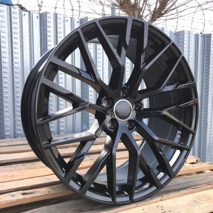 AU-1 FULL GLOSS BLACK 19X8.5 5X112 +32 +66.6 *FLOW FORMING* *AW*