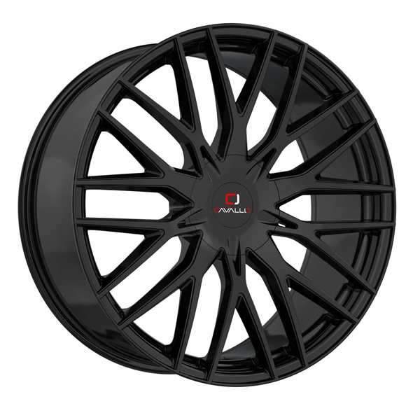 CAVALLO-CLV45 GLOSS BLACK 24X9.0 5X115/5X120 +18 +78.1 *NC*