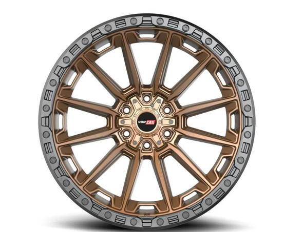 VORTEK VRT-601 SPARTAN MATTE BRONZE WITH BLACK BEAD RING 20X9 6X135/6X139.7 +18 106.1 *NC*