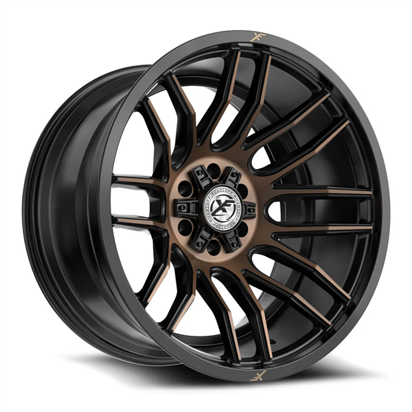 XF OFF-ROAD XF-232 SATIN BLACK & BRONZE MACHINED DARK TINT 22X12 8X165.1/8X180 -44 +125.2 *NC*