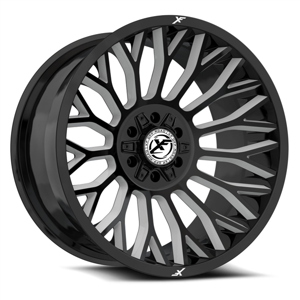 XF OFF-ROAD XF-237 GLOSS BLACK & MILLED 20X10 8X165.1/8X170 -24 +125.2 *NC*