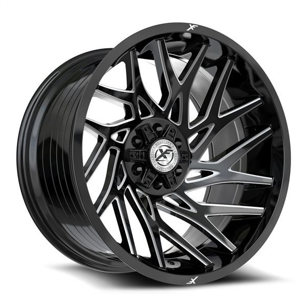 XF OFFROAD XF-229 GLOSS BLACK & MILLED 5X127/5X139.7 -12 78.1 *NC*