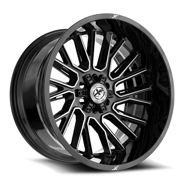 XF OFFROAD XF-230 GLOSS BLACK & MACHINED 20X10 5X127/5X139.7 -24 78.1 *NC*