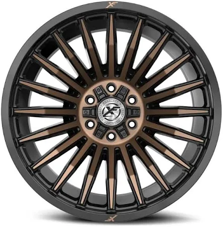 XF OFFROAD XF-231 SATIN BLACK & BRONZE MACHINED DOUBLE DARK TINT 17X9 5X127/5X139.7 +0 78.1 *NC*