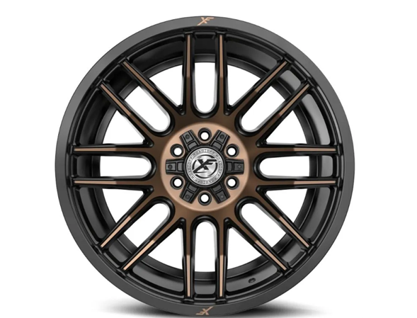 XF OFFROAD XF-232 SATIN BLACK & BRONZE MACHINED DOUBLE TINT 18X9 5X127/5X139.7 +12 78.1 *NC*