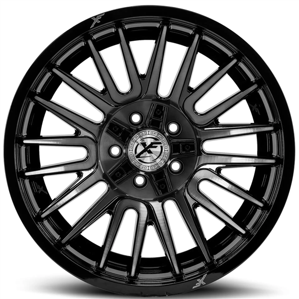 XF OFFROAD XF-234 GLOSS BLACK & BRUSHED DOUBLE DARK TINT 18X9 6X135/6X139.7 +12 106.4 *NC*