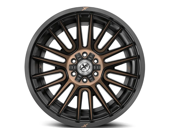 XF OFFROAD XF-234 SATIN BLACK & BRONZE MACHINED DOUBLE DARK TINT 18X9 5X127/5X139.7 +12 78.1 *NC*