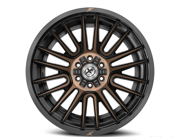 XF OFFROAD XF-234 SATIN BLACK & BRONZE MACHINED DOUBLE DARK TINT 18X9 6X135/6X139.7 +0 106.4 *NC*