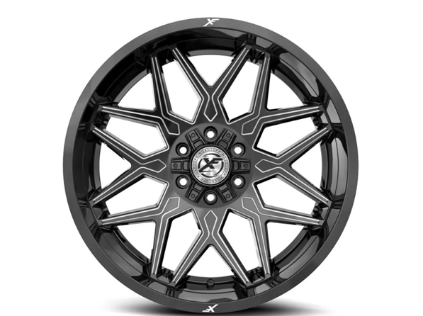 XF OFFROAD XF-238 GLOSS BLACK & MILLED 17X9.0 6X135/6X139.7 +0 106.4 *NC*