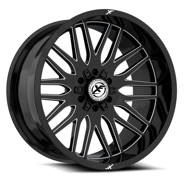 XF OFFROAD XF-240 GLOSS BLACK & MILLED 22X10 8X165.1/8X180 -18 125.2 *NC*