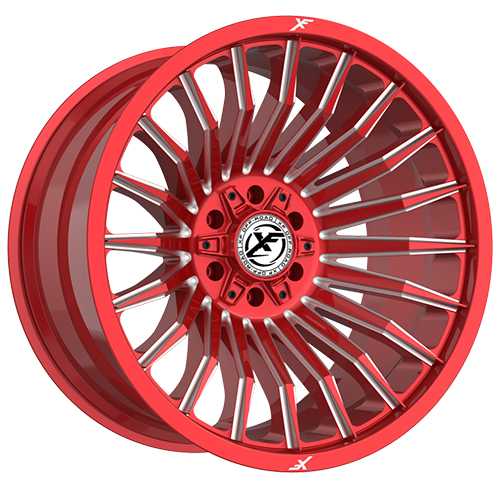 XF OFFROAD-XF231 ANODIZED RED & MILLED 22X12 5X127/5X139.7 -44 +78.1 *NC*