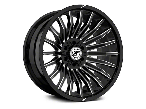 XF OFFROAD-XF231 GLOSS BLACK MILLED 24X12 8X165.1/8X180 -44 +125.2 *NC*