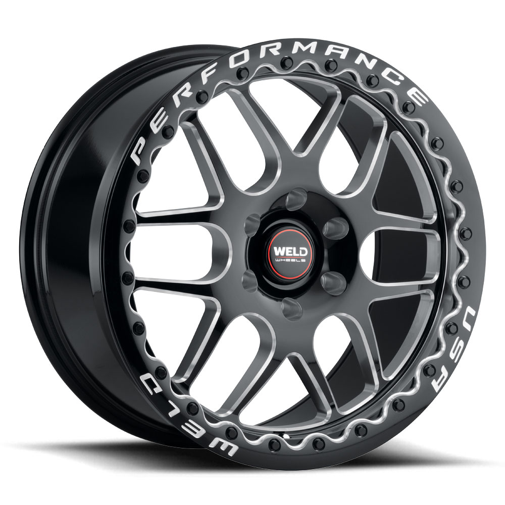 20x10.5 Solana Beadlock 5x127 ET38 BS 7.24 Gloss BLK MIL DIA 71.5