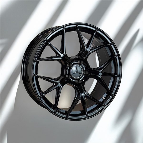 AO2467 MERCEDES BENZ REPLICA 18X8+32 5X112 C.B 66.60 ALL GLOSS BLACK **AVAILABLE STAGGERED**