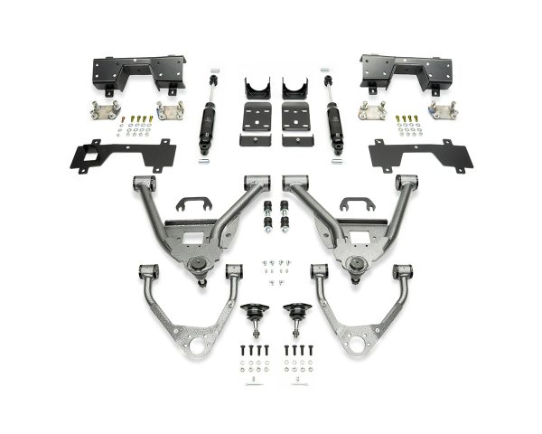 2007-2016 GM1500 (CAST) 5/7 LOWERING KIT EXTENDED/CREW CAB  W/ BOLT ON C-NOTCH