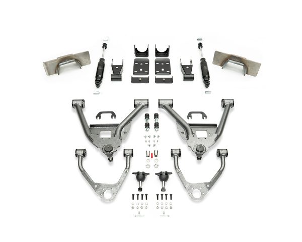 2014-2018 GM1500 (ALUMINUM/STAMPED) 5/7 LOWERING KIT SINGLE CAB W/ WELD ON C-NOTCH