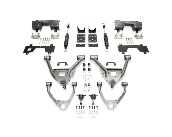 2014-2018 GM1500 (ALUMINUM/STAMPED) 5/7 LOWERING KIT EXTENDED/CREW CAB W/ BOLT ON C-NOTCH