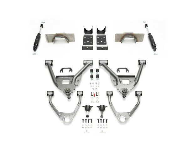 2014-2018 GM1500 (ALUMINUM/STAMPED) 5/7 LOWERING KIT EXTENDED/CREW CAB W/ WELD ON C-NOTCH